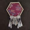 Ethno Brocade Heart-Shaped Fridge Magnet