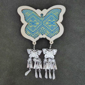 Ethno Brocade Butterfly Fridge Magnet